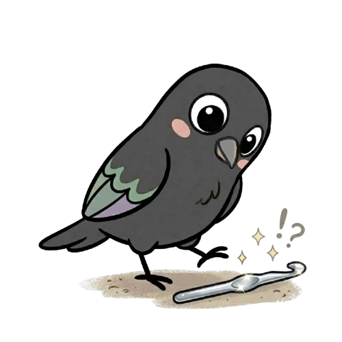 Our mascot crow looking curious