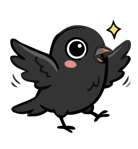 Our mascot crow idle